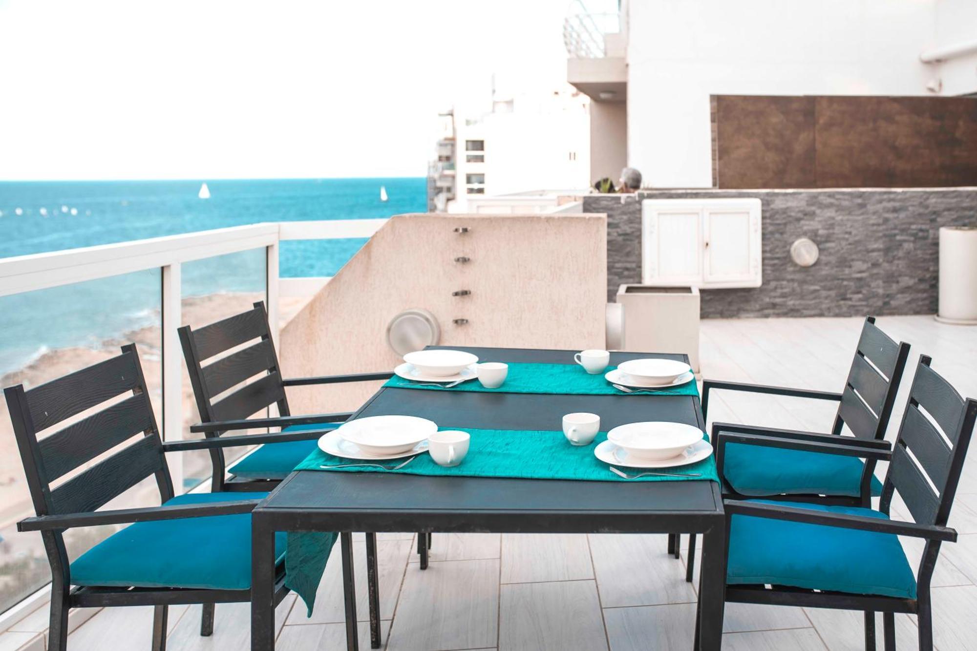 Ferienwohnung Oceanfront 3Br Penthouse Luxury & Views In Sliema Exterior foto